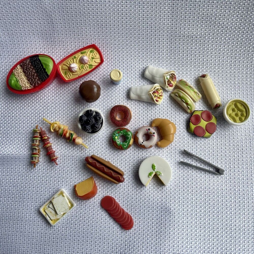 Miniature Plastic Food Items Dollhouse Accessories Play Set 20+ Items
